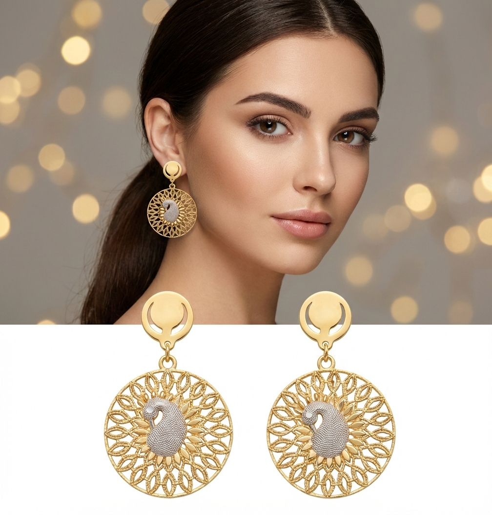 حلق سنبلة وشكل - منظر أمامي